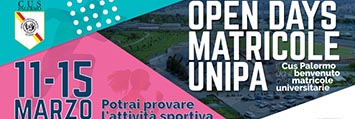 MATRICOLE OPEN DAYS UNIPA / Attività gratuite per tutti gli studenti dell'Università degli Studi di Palermo