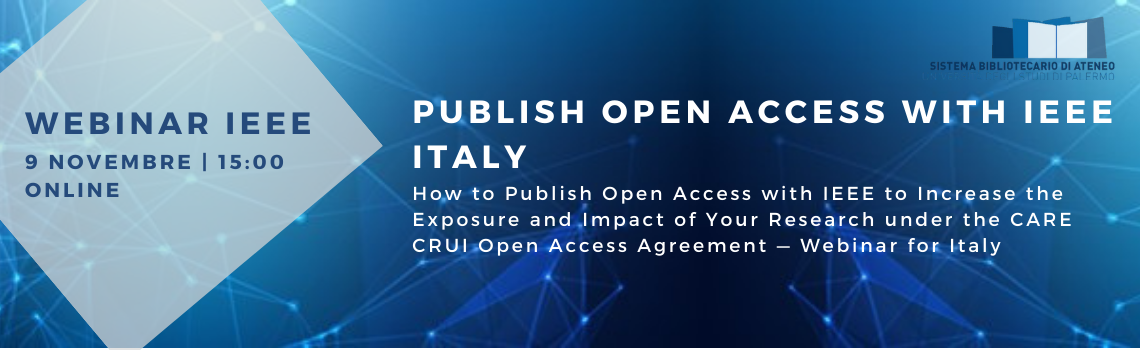 Biblioteca di Ingegneria Webinar: Publish Open Access with IEEE 