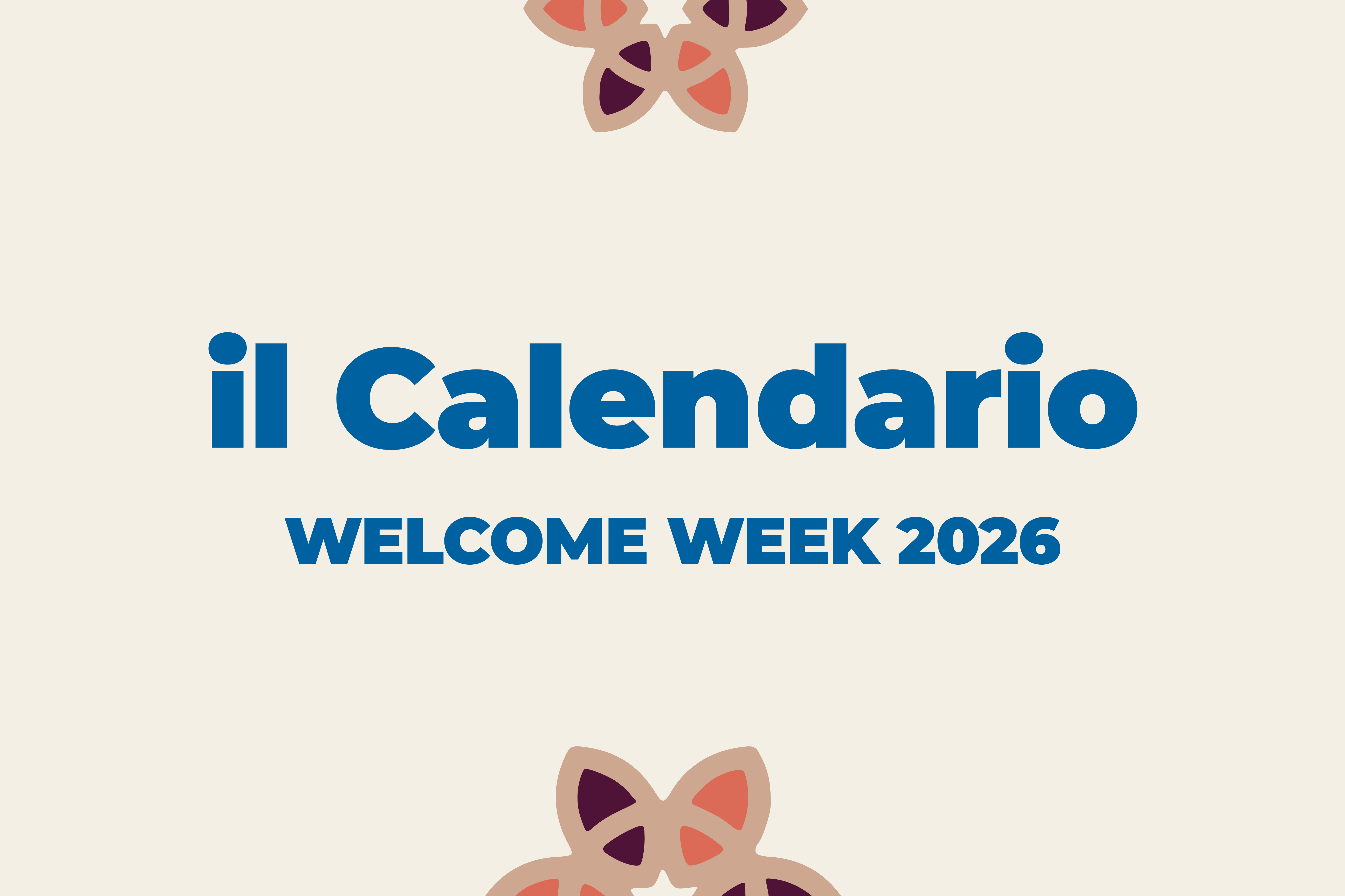 WELCOME WEEK 23-27 febbraio 2026