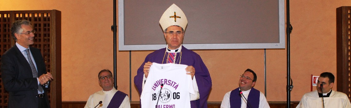 L’Arcivescovo Lorefice allo Steri lancia un messaggio di speranza ai giovani