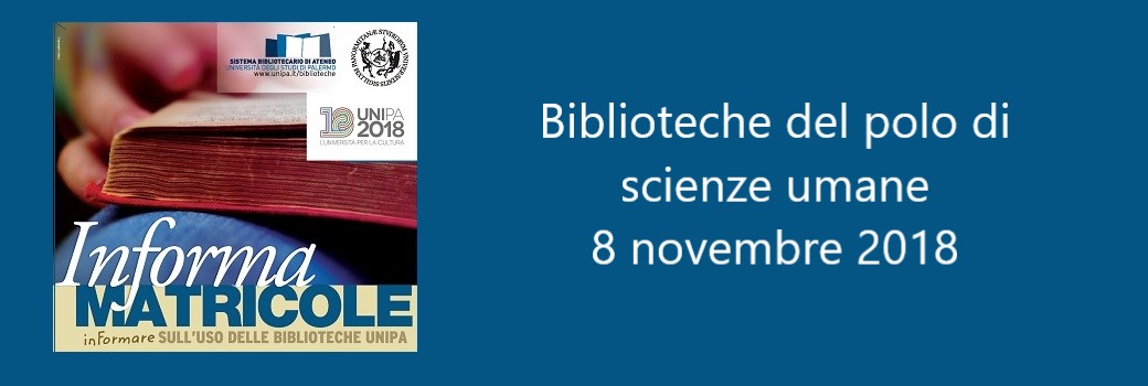 InForma Matricole 2018 / biblioteche del polo di scienze umane