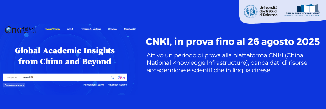 CNKI, in prova fino al 26 agosto 2025