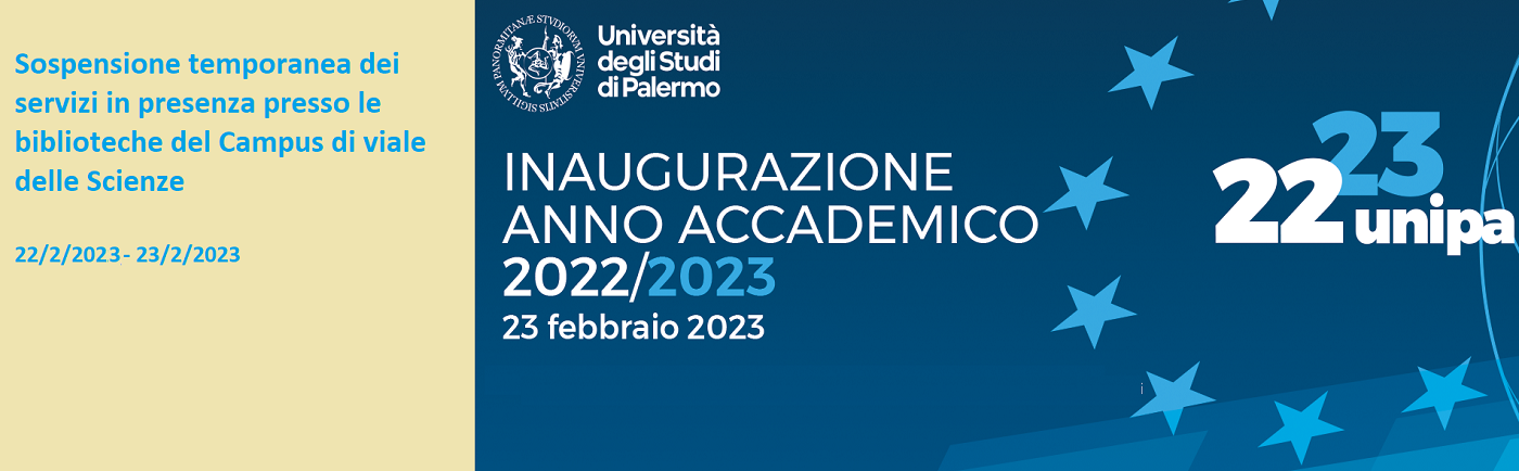 Chiusura al pubblico delle Biblioteche e delle Sale studio presenti all’interno del Campus di Viale delle Scienze dal 22 al 23 febbraio 2023