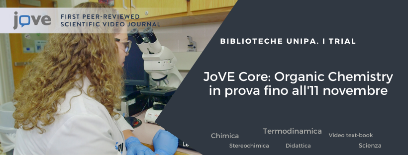 JoVE Core: Organic Chemistry per la didattica in presenza e a distanza