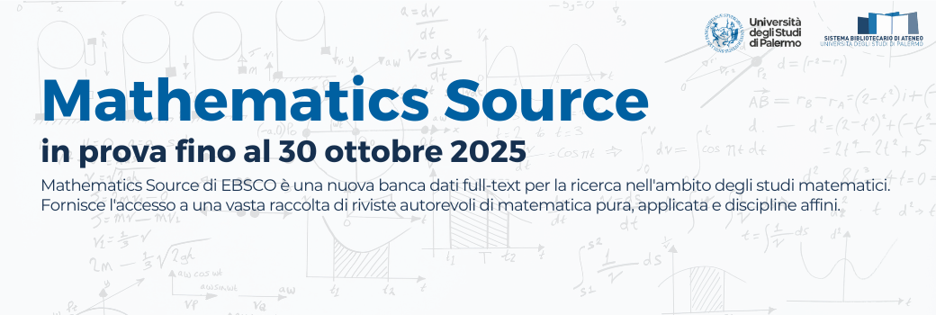 Mathematics Source in prova fino al 30 ottobre