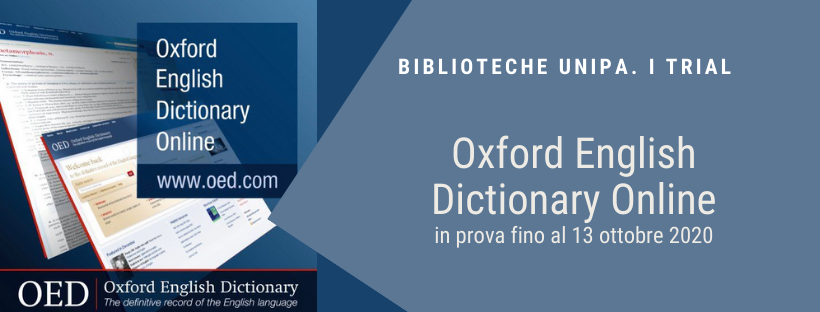 Oxford English Dictionary in prova fino al 13 ottobre