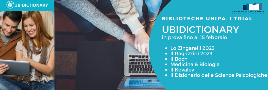 UbiDictionary in prova dal 15 gennaio al 15 febbraio