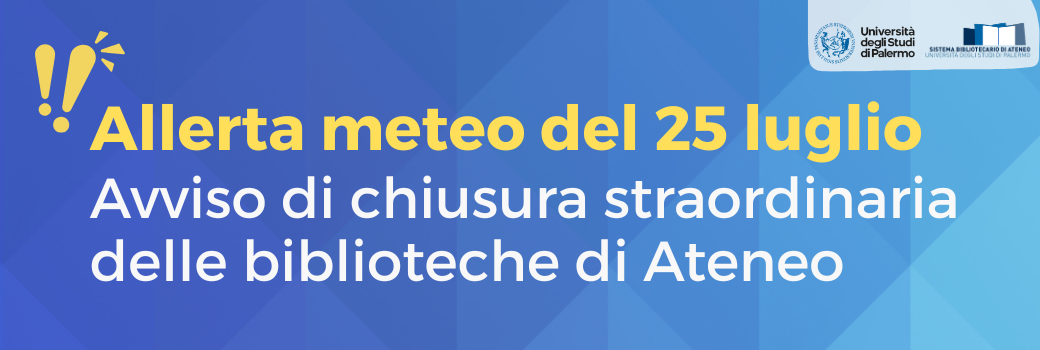 Chiusura del 25 luglio per allerta meteo