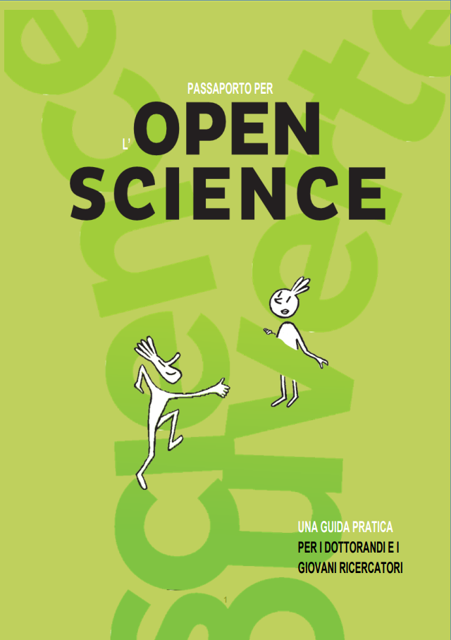 Copertina del Passaporto ler l'OpenScience. Guida pratica per dottorandi e giovani ricercatori