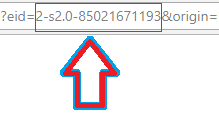 Schermata recupero codice Scopus nell'url