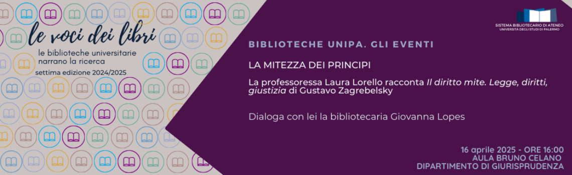 Banner Le voci dei libri - Settima edizione. Sesto incontro. 16 aprile 2025