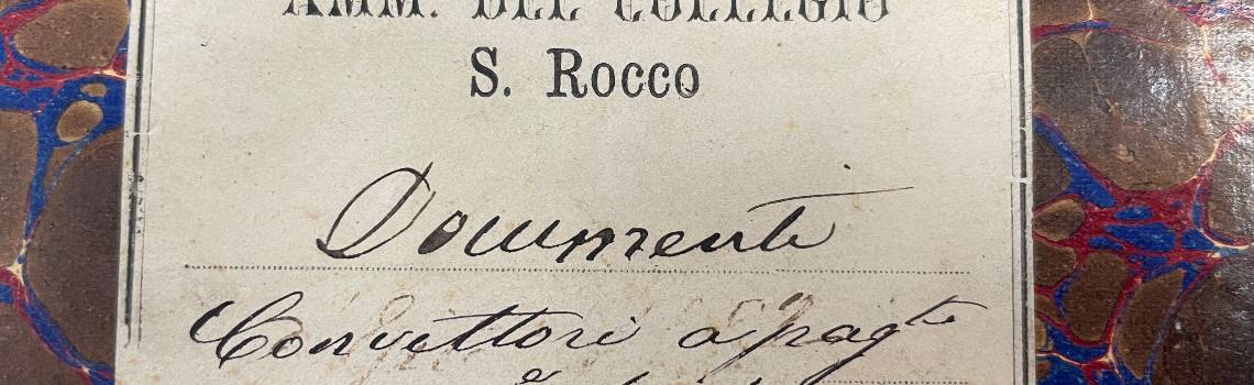 Archivio storico del Collegio San Rocco, Documenti Convittori a pagamento e a piazza franca. Anno scolastico 1894-1895, frontespizio, FA, V,3, 2.