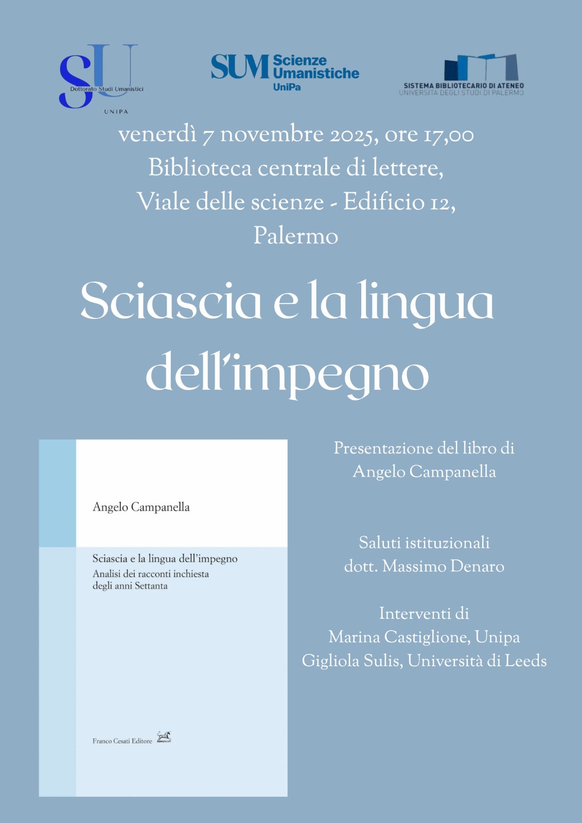 Locandina presentazione libro Biblioteca 7 novembre
