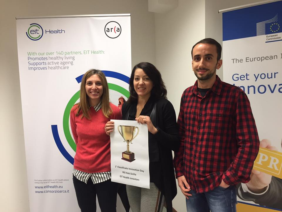 Dott.ssa Scalia e il team BioNeC vincitore del premio