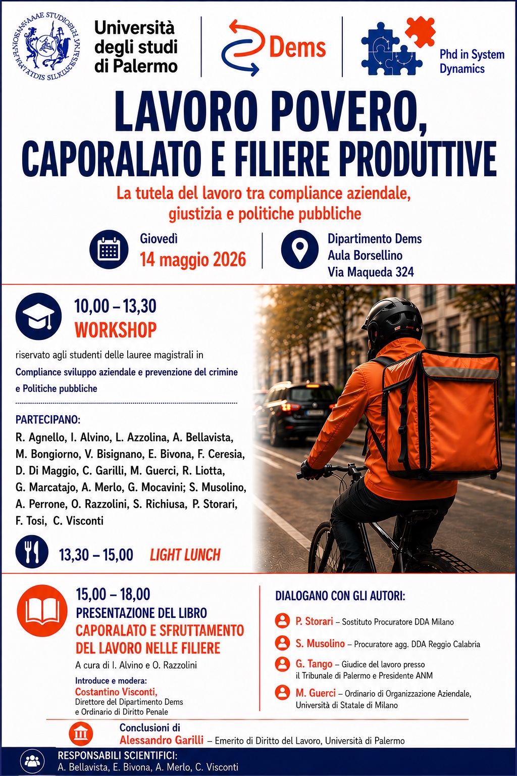 Locandina evento Lavoro povero, caporalato e filiere produttive