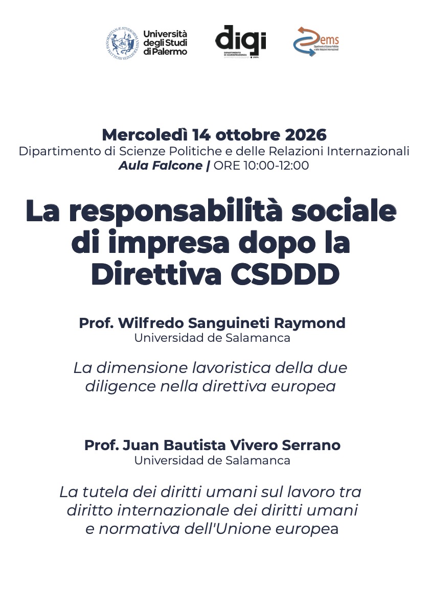 Locandina dell'evento La responsabilit&agrave; sociale di impresa dopo la Direttiva CSDDD