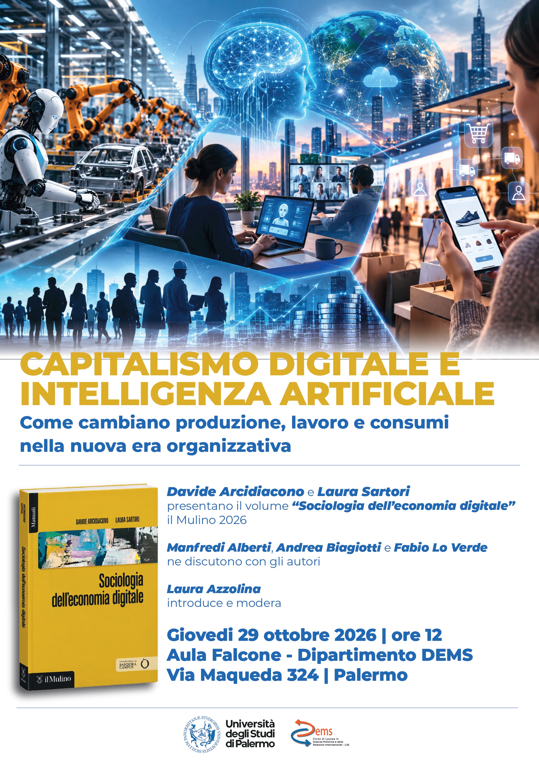 Locandina dell'evento Capitalismo digitale e intelligenza artificiale
