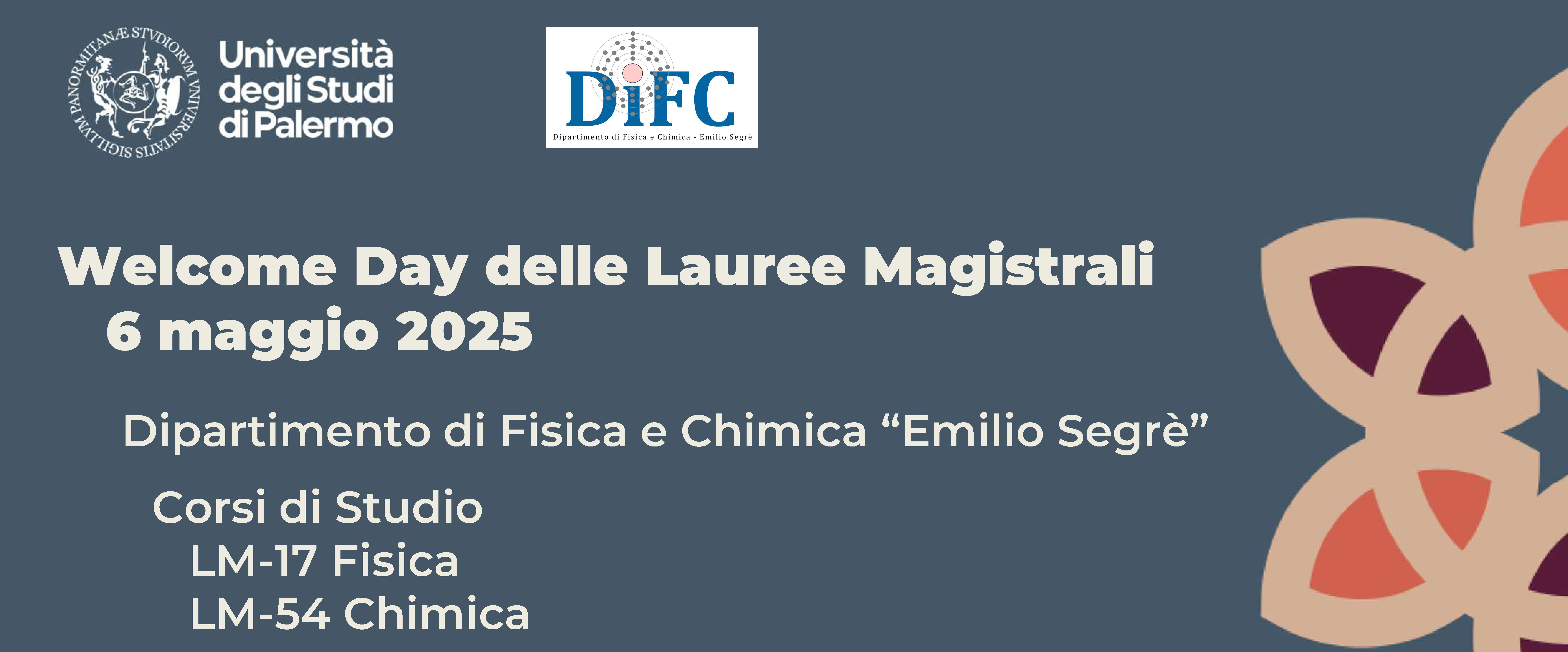WELCOME DAY DELLE LAUREE MAGISTRALI 6 MAGGIO 2025