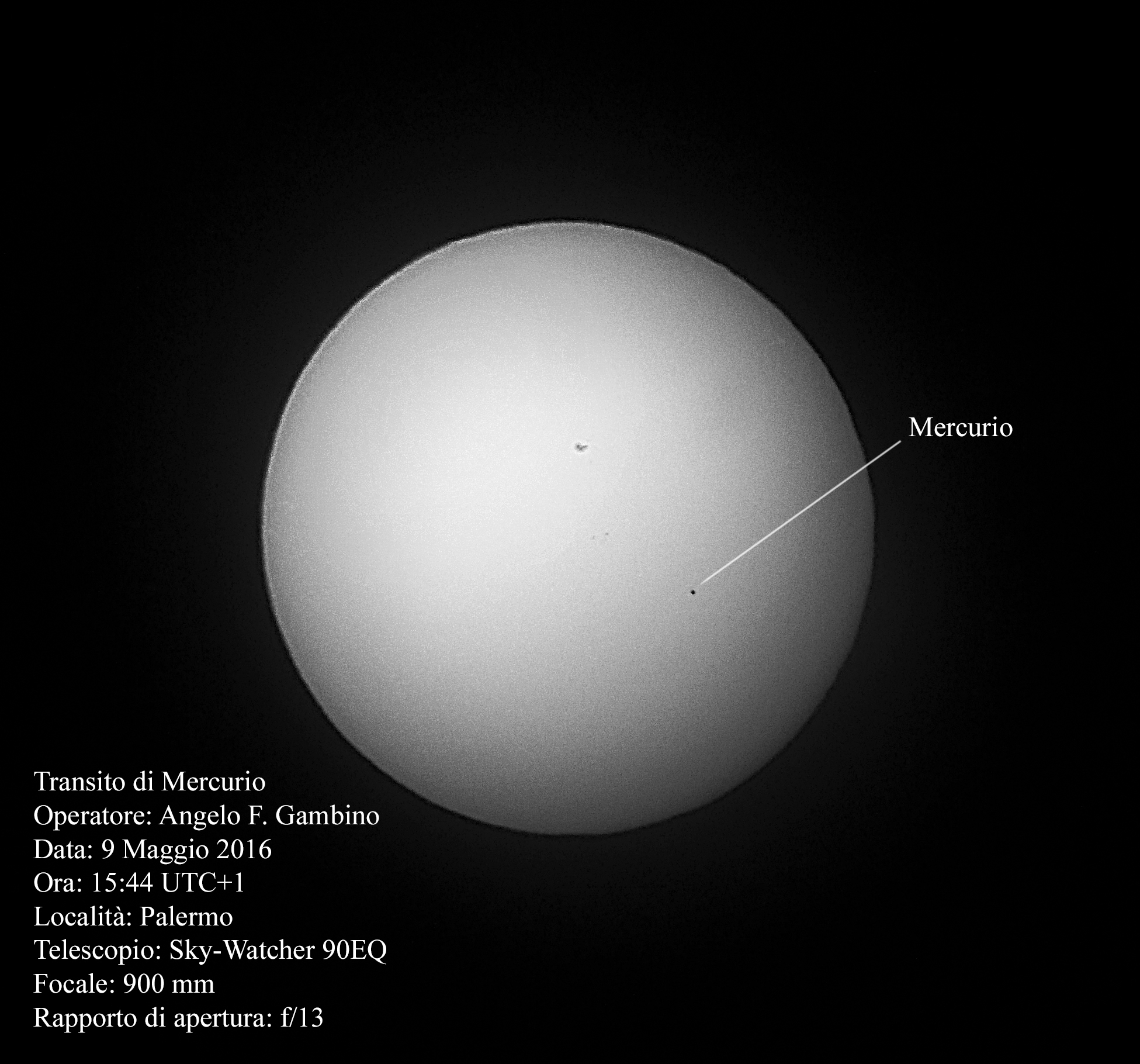 MERCURIO VISTO DAL DIPARTIMENTO DI FISICA E CHIMICA