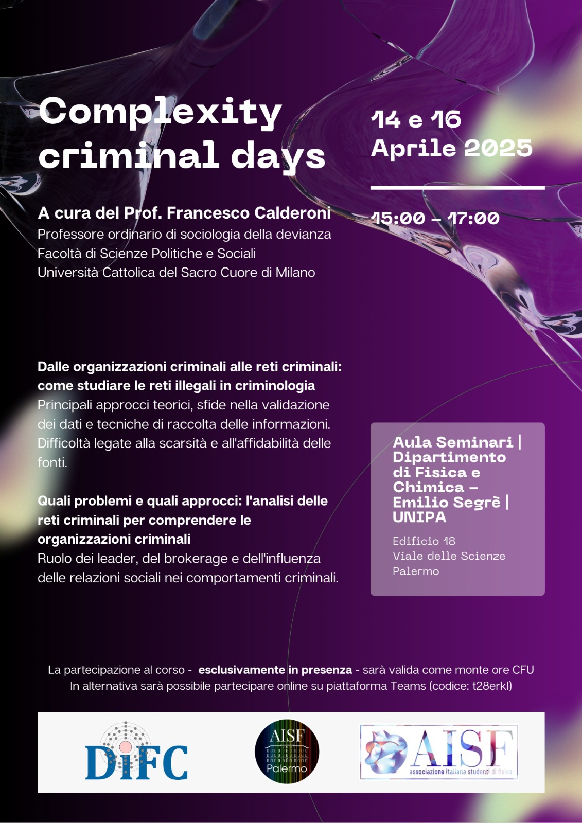 Complexity criminal days