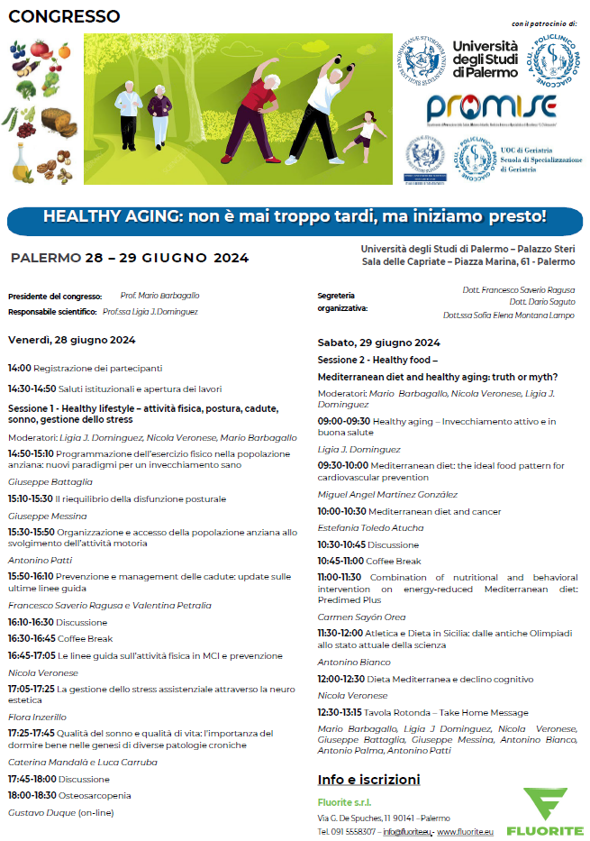HEALTHY AGING non è mai troppo tardi ma iniziamo presto