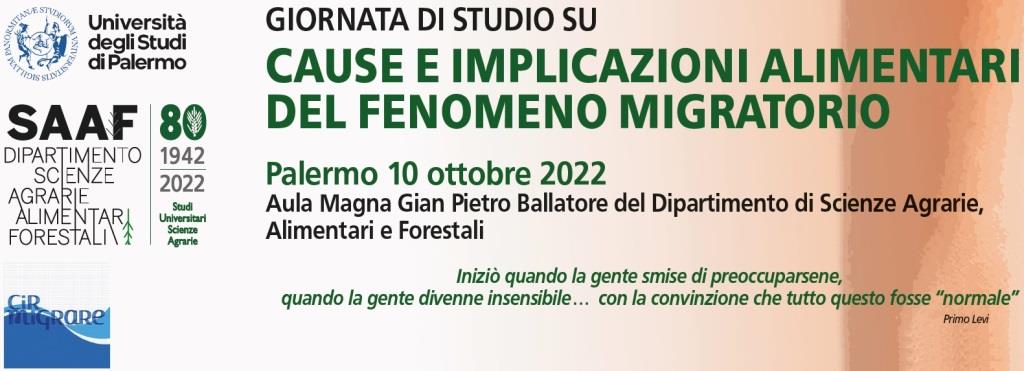 Cause e implicazioni alimentari del fenomeno migratorio 10-10-2022