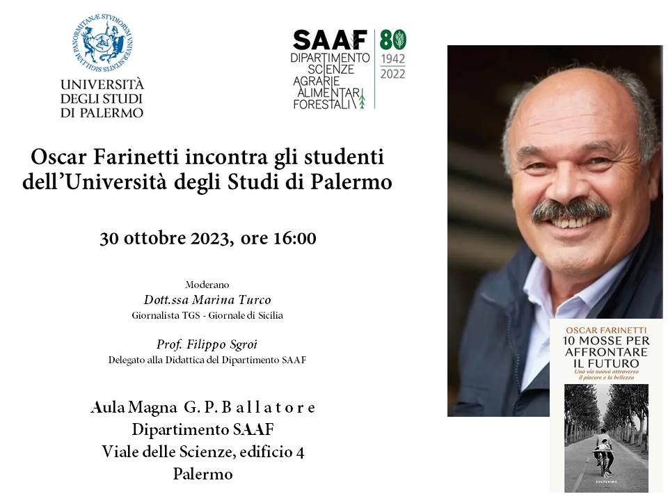 Locandina seminario Oscar Farinetti ott 2023
