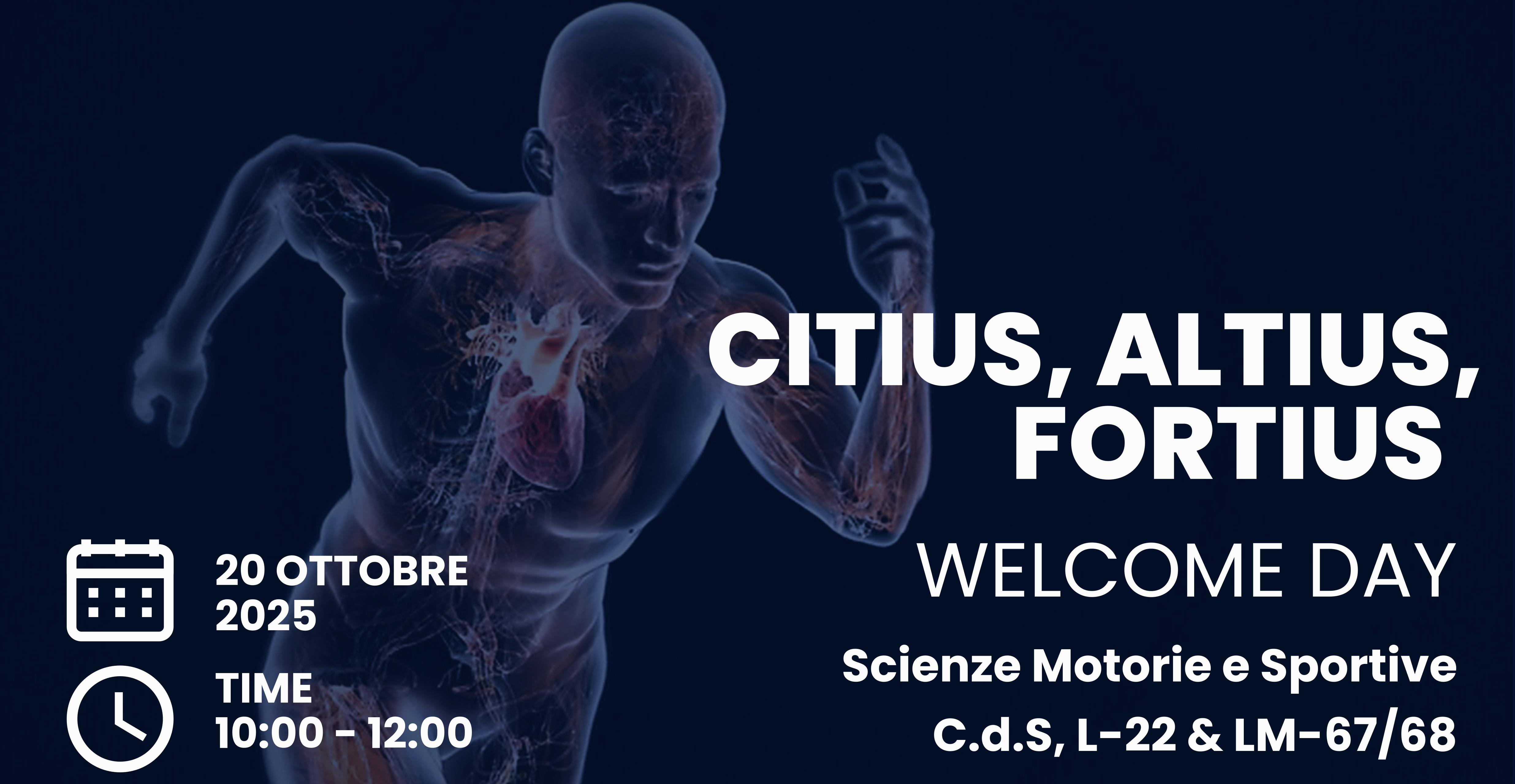 Welcome day delle Scienze Motorie e Sportive C.d.S. L-22 & LM-67/68: “Citius, Altius, Fortius”