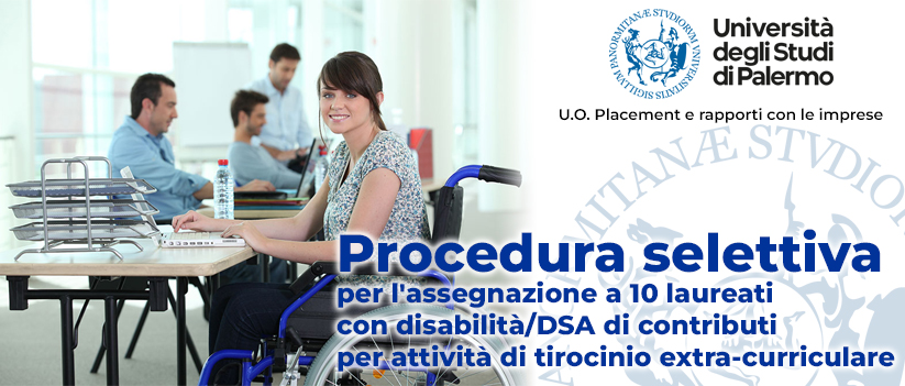 AVVISO | Bando per attività di tirocinio extra-curriculare in favore di laureati con disabilità