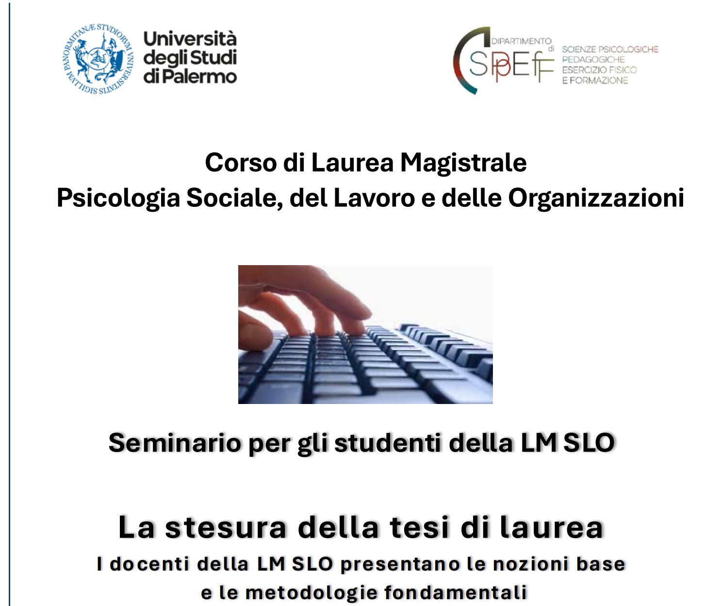 Seminario: La stesura della Tesi di Laurea