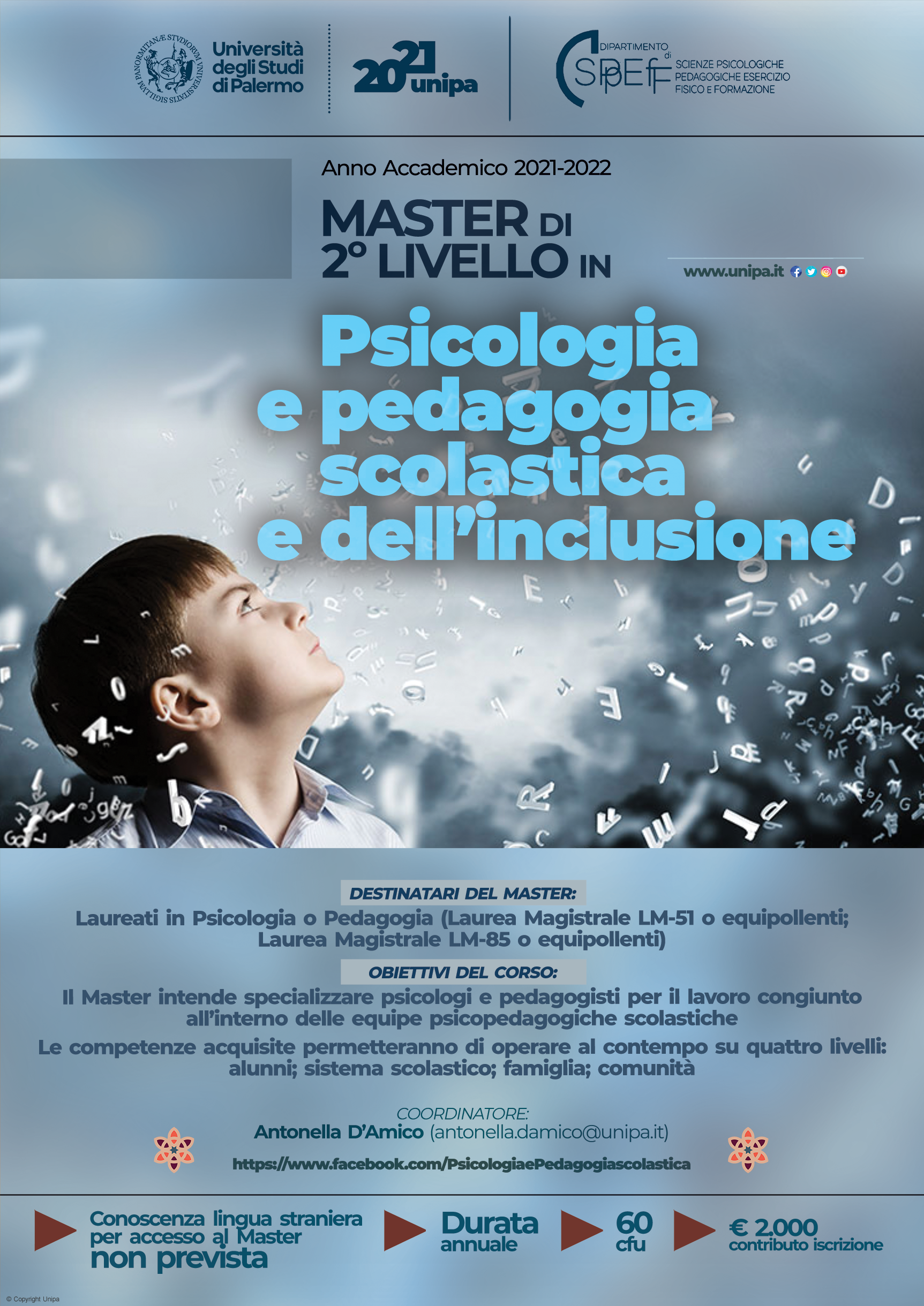 Master - Psicologia e Pedagogia Scolastica e dell’Inclusione
