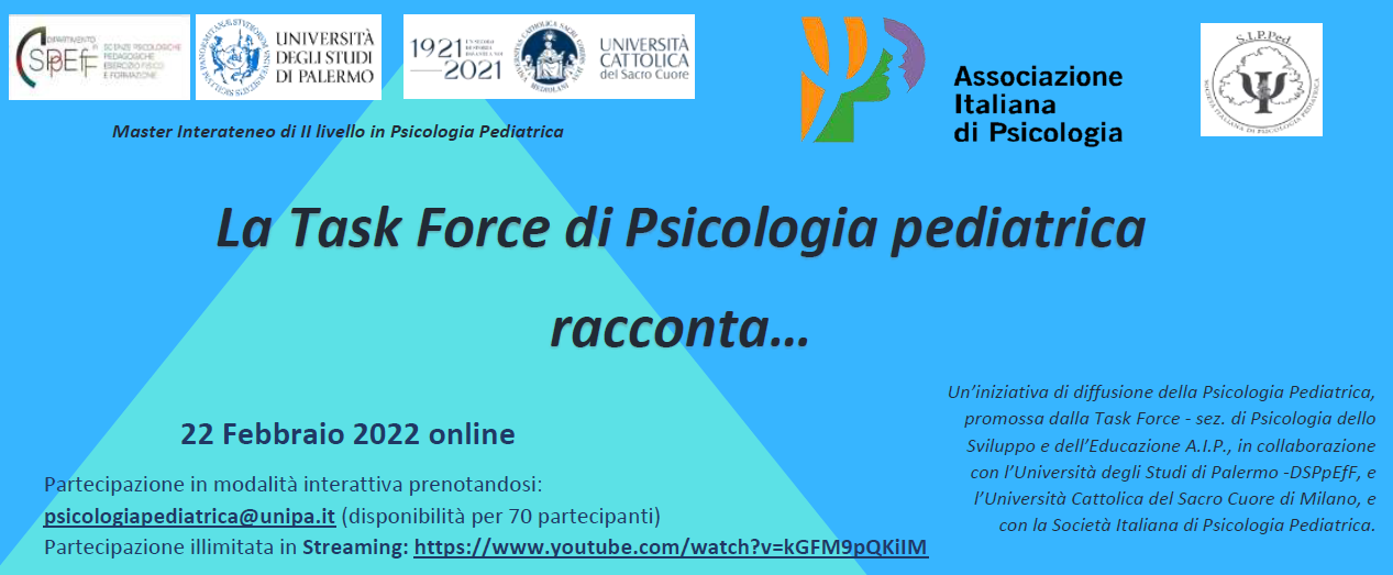 Seminario OnLine - LA TASK FORCE DI PSICOLOGIA PEDIATRICA RACCONTA…