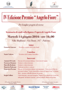 Locandina Premio Angelo Fiore Locandina Premio Angelo Fiore