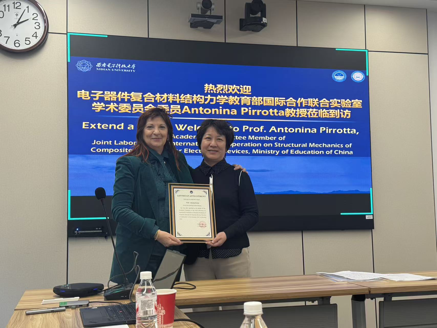 La prof.ssa Antonina Pirrotta nominata nell'Academic Committee del Joint Laboratory of International Cooperation on Structural Mechanics of Composite Materials for Electronic Devices della Xidian University