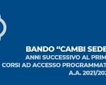 Bando Cambi Sede per l'ammissione ad anni successivi al primo per i corsi ad accesso programmato - A.A. 2021/2022 | Graduatorie
