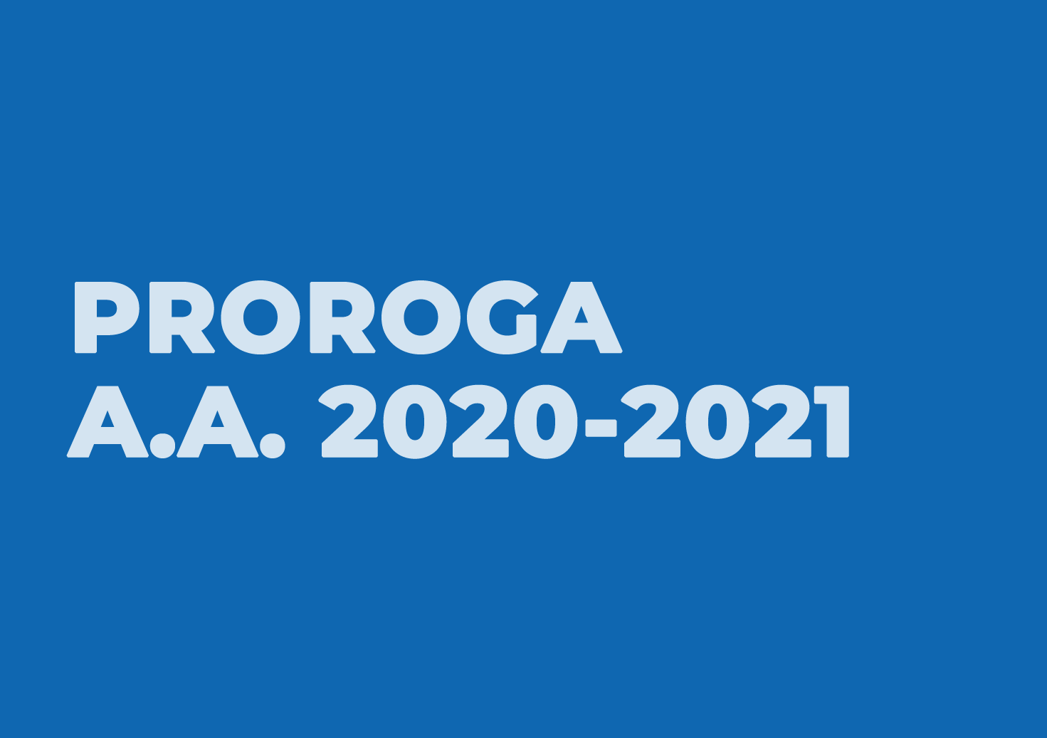 Proroga A.A. 2020-2021
