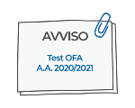 Obblighi Formativi Aggiuntivi (OFA) | Pubblicati gli esiti dei test OFA per gli studenti iscritti al primo anno nell’A.A. 2020/2021