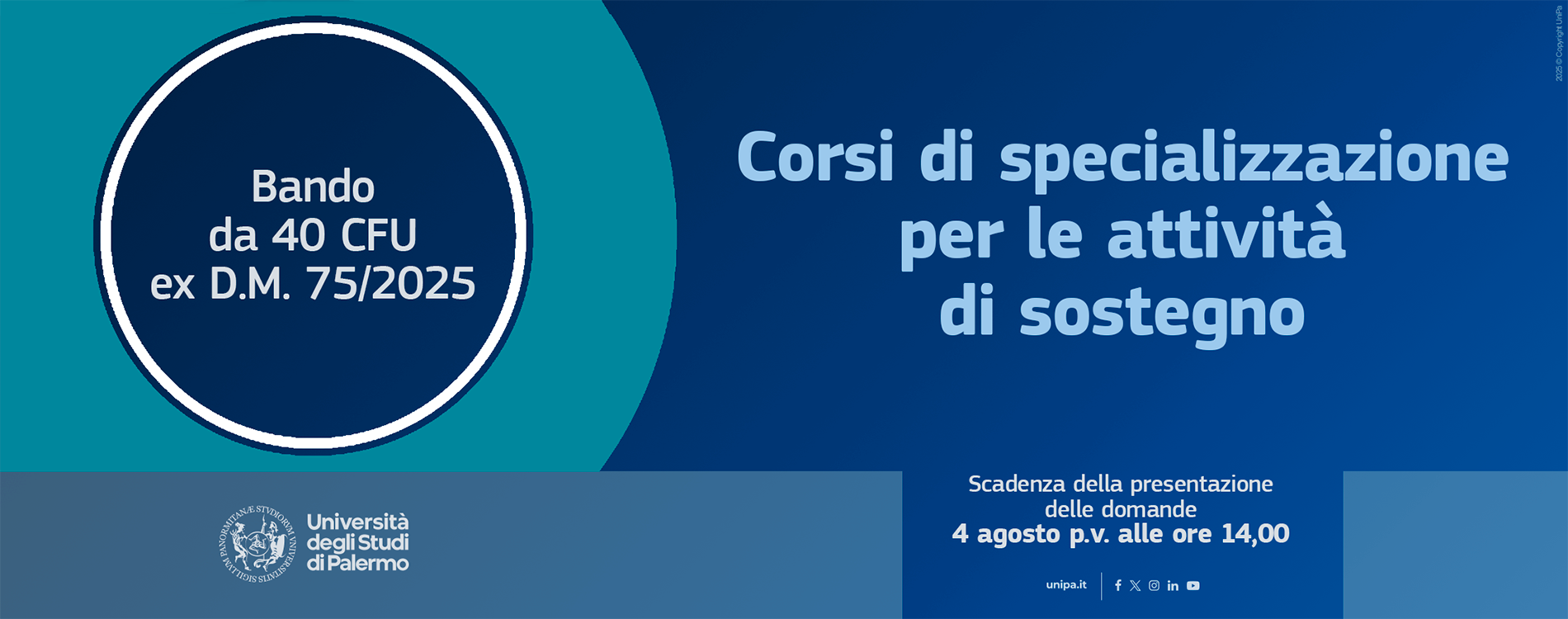 Bando "Corso di specializzazione per le attività di sostegno" rivolto ai triennalisti ex D.M. 75/2025