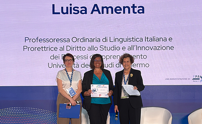 La prof.ssa Amenta premiata al Forum PA 2026 nella Women Innovation Gallery