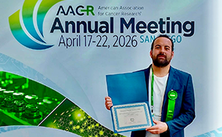 Il dott. Vincenzo Davide Pantina riceve l’AACR-Pezcoller Scholars-in-Training Travel Grant 2026