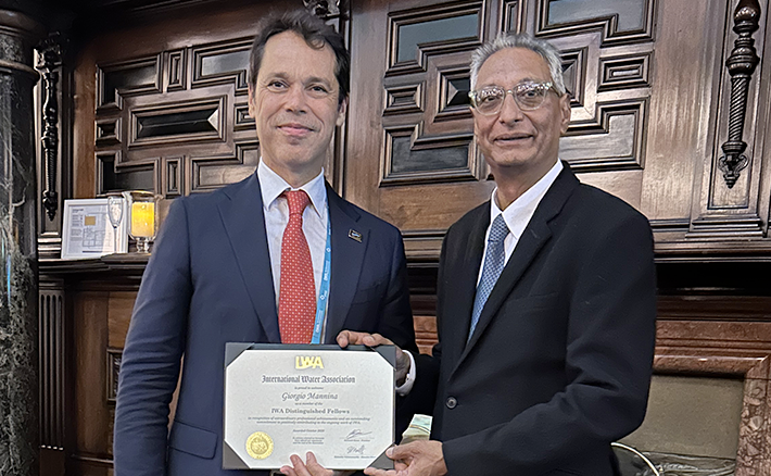 Il prof. Giorgio Mannina nominato Distinguished Fellow della International Water Association