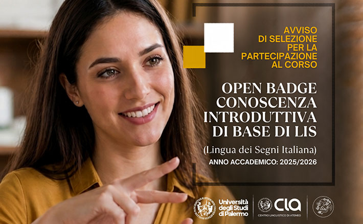 Corso Open Badge "Conoscenza introduttiva di base di LIS - Lingua Italiana dei Segni" | Avviso di selezione