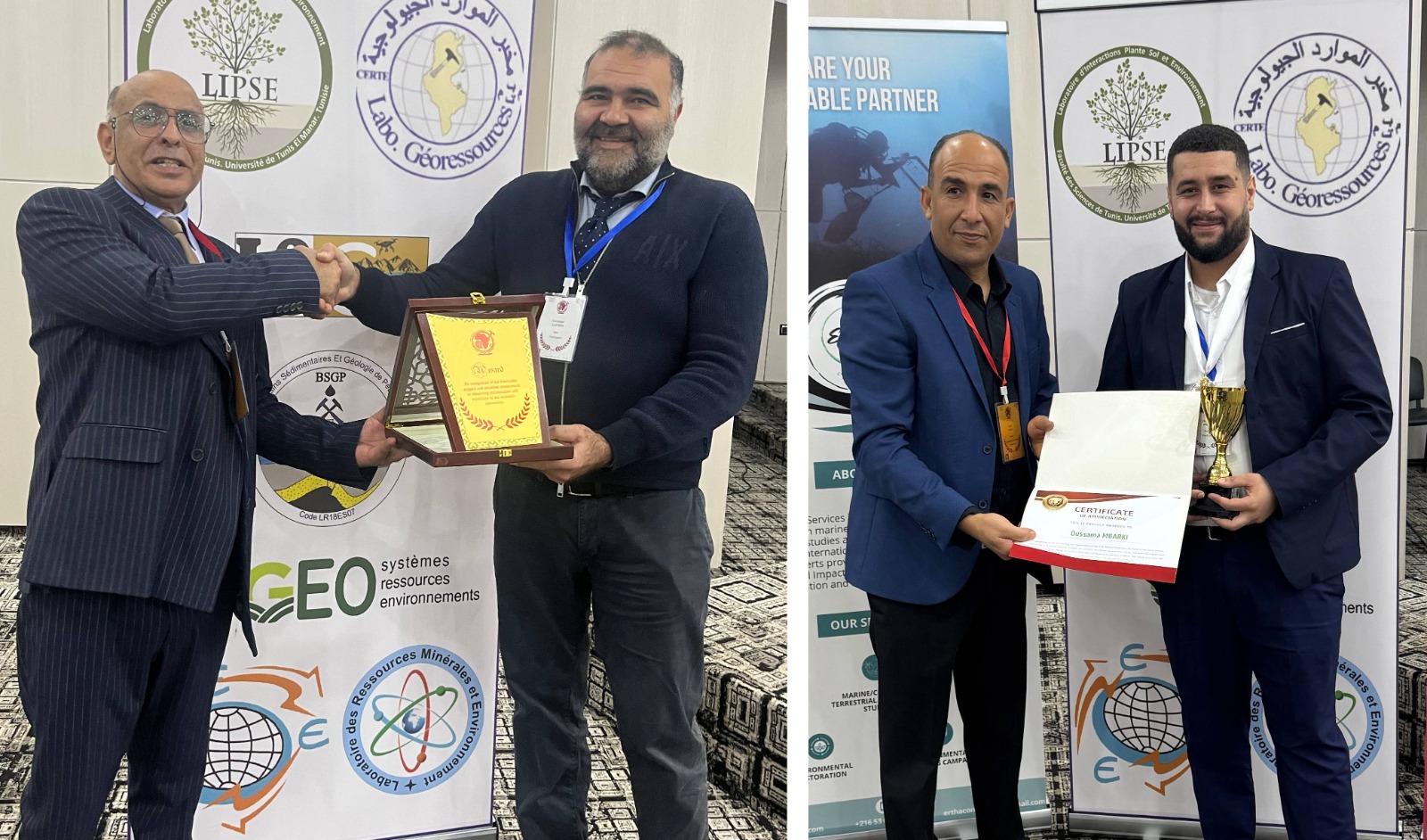 First African Conference for Early-Career Geoscientists - Premiati il prof. Giuseppe Lo Papa e il dott. Oussama Mbarki del Dipartimento SAAF