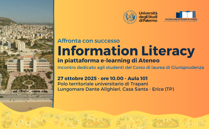Information Literacy: incontro per gli studenti del CdLM Giurisprudenza di Trapani