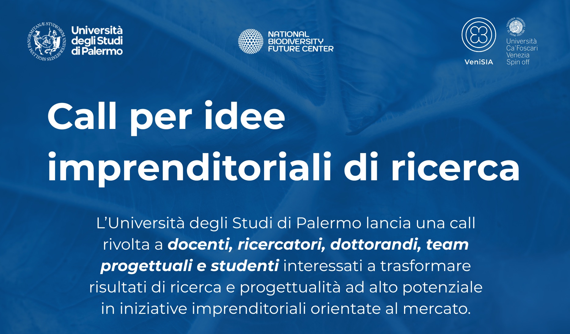 Presentata allo Steri la Call del Gateway della Biodiversità di UniPa per iniziative imprenditoriali nei settori della biodiversità e della sostenibilità