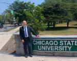 Il dott. Francesco Tulone in visita alla Chicago State University