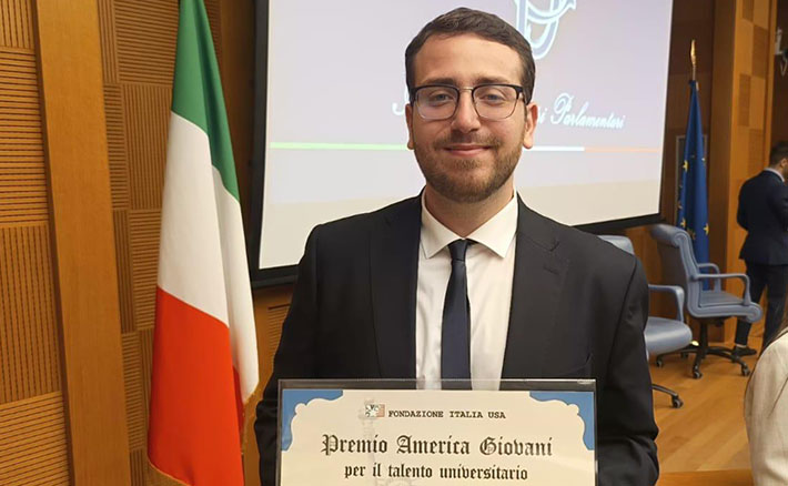 Il dott. Luigi Bonumore vince il Premio America Giovani per il talento universitario