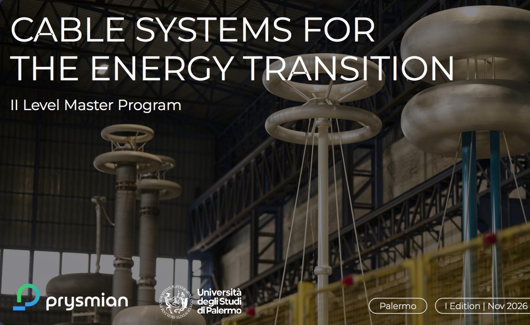 Master in “Sistemi di Trasmissione in Cavo per la Transizione Energetica” | Iscrizioni entro il 4 settembre