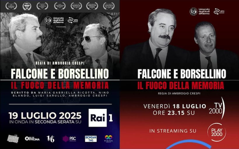 “Falcone e Borsellino. Il fuoco della memoria” – Il docufilm di UniPa trasmesso da Rai 1 e da TV2000