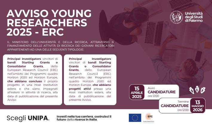 Avviso "Young Researchers 2025 – ERC” | 50 milioni di euro per richiamare i giovani ricercatori dall’estero